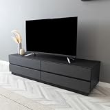 tac INTERIOR テレビ台 32型対応 140 完成品 セラミック調 ブラック 引き出し 収納 ローボード シンプル モダン おしゃれ BK