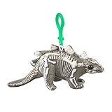 Plush Skelesaurs Stegosaurus Backpack Clip Toy Keychain Plush Dinosaur Stuffed Animal Wildlife [並行輸入