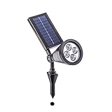 Lightess Solar LED Spotlight Outdoor Waterproof In-ground Stake Landscape Pawn Spot Lights [並行輸入品]