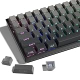 SDYZ ダブルショット PBT キーキャップセット サイドシャインスルーキャラクター メカニカルキーボード用 フル131キーセット OEMプロフィール - グラデーショングレー