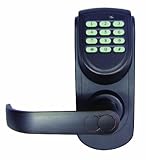 Design House 702977 Keypad Electronic Lock Entry Handle, Adjustable Backset, Brushed Bronze Finish, 