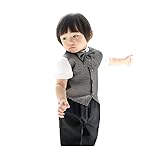 本格 チェック柄フォーマルタキシードスーツ4点セット　 男の子スーツ ジェントルマン 　　発表会 　入学式 卒業式 (130サイズ)