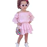 FEITONG DRESS ベビー・ガールズ US サイズ: 5-6 Tall カラー: ピンク