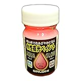 シンロイヒ 水性夜光ペイント アクアグロー ピンク 20g