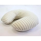[日本製] iFabric 授乳クッション　オーガニックコットン使用カバー　Wガーゼ　ナチュラルボーダー