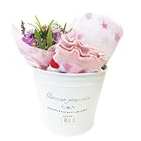 出産祝い 女の子 ギフトセット 人気のベビーギフト ウィーゴアミーゴ おくるみ レッグウォーマー おむつ パンパースS お花のブーケ Baby Basket ベビーバスケット (Sサイズ / 女の子用