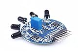 XINY Flame sensor module 5-way Dual analog-digital output Flame detection wavelength range 700 ~ 110