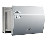 (レオン)LEON 郵便ポスト mail box デザイナーズ ポスト MB0310 ステンレス 埋込み型 シルバー