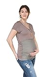 belly armor ベリィアモール 電磁波対策 ベリィ・マタニティ・Tシャツ BT グレー 本体 95% レーヨン 5% ポリウレタン 別布 ナイロン100% (銀コーティング) 胸囲:89-95