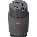 明工社:明工 接地2P30A引掛コネクターボデー(L6-30)30A.250V(黒) MH8173B 型式:MH8173B