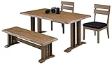 ダイニングセット 『 シンプル 和風 モダン ダイニングセット ほたる 4点セット ブラウン 』 sk1088-002