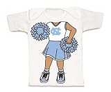 North Carolina Tarheels Heads Up 。Cheerleader幼児/幼児用Tシャツ 12 months
