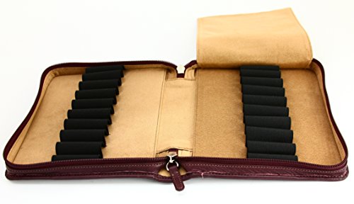 ナガサワ オリジナル 20本差し キップレザー ジップ ペンケース