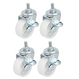 uxcell キャスター シングル 家具チェアトロリーキャスター 車輪 回転キャスタープーリー 4個入り