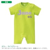 BabyChips June(名入れ半袖ベビーロンパース) 80 ライトグリーン