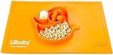 Placemat and Plate Suction Silicone by Lilbaby (Bird, Orange) by Lilbaby
