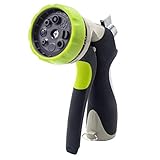 LORIA・JP 散水ノズル 8種パターン 頑丈 亜鉛合金コネクタ付 水漏れ防止 耐久性 家庭用 多機能 農業　園芸 水撒き 洗車 ペットシャワー 洗浄【2年間保証】