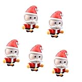 Fenteer 樹脂　ミニ　盆栽　DIY　庭　飾り　インテリア　サンタのハグ　マイクロランド　スケープ　クリスマス　ギフト　5個入り　