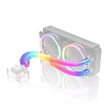EZDIY-FAB アドレス可能 RGB LED AIO チューブ スリーブ, ARGB LED ソフトラバー 簡単成形 万能サイズ 直径 12mm 液体冷却チューブ用、Aura、RGB Fusion、Mystic Light Sync に対応,330mm/13in - 2 パック