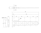 バルコニー物干金物 縦型ブラケットタイプ横収納型ダークブロンズ SK-45LSB-BC　　新協和