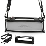 Bose SoundLink Mini/Mini II 対応 シリコンケース 防水ブルートゥース ポータブルスピーカー用 保護スタンドアップケース 耐衝撃 トラベルキャリーケースショルダーストラップ付き