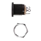 D DOLITY 10個セット　約5.5×2.1mm　 DC　電源　ジャックソケット　メス　パネル　マウント　コネクタ　