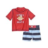 Child of Mine by Carter 's新生児幼児男の子ラッシュガードSwim Set Red Monkey カラー: レッド