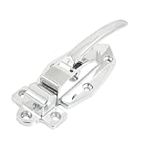 uxcell ラッチハンドル　プルハンドルラッチ シルバー ステンレス フラッシュマウントタイプ フリーザークーラーハンドル