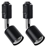 共同照明 2個セット ダクトレール用 LED照明器具 スポットライト E26 配線ダクトレール (GT-GD-E26B-2B) ブラック レールライト 電球別売り