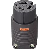 明工社:明工 接地2P15A引掛コネクターボデー(L6-15)15A.250V(黒) MH8171B 型式:MH8171B