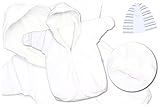 BlueberryShop Emboidered Fleece Fluffy Hooded Pramsuit Snowsuit Footmuff Cosytoes with Hat ( 0-6m ) 