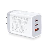 Hootek 急速充電器 Type-C 65W(USB PD 充電器 USB-A&USB-C 3ポート)/GaN採用/PD&PPS規格対応/PSE認証 USB コンセント ACアダプター タイプC 充電器 スマホ 充電器 携帯充電器 MacBook PD対応Windows PC、iPad、iPhone、Galaxy、Android スマートフォン、ノートPC 各種 その他機器対応(ホワイト)