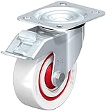 Blickle LE-POW 100K-FI-FK Swivel Caster, 3.94 Wheel Diameter, 330 lb. Load Capacity by Blickle