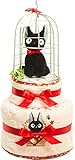 ジブリ 魔女の宅急便 カゴ入りジジのカワイイ おむつケーキ / 出産祝い 内祝い 誕生日プレゼント に 人気の商品! ダイパーケーキ 男の子用 女の子用