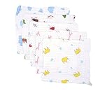 PICOH(ピコー) 赤ちゃんガーゼタオル ガーゼハンカチ ふんわりやわらか 6層ガーゼ 吸水速乾 有機コットン100％ 5枚セット 男女共用