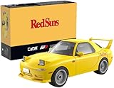 dOMOb Initial-D Mazda RX-7 FD3S イエロージャパン 自動車ビルディングブロックキット – 8歳以上のお子様&大人用 – カーモデル 1:35 シミュレートビルド – 66ピースまたはブロックセット – 男の子 愛好家 コレクター向け