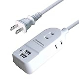 カシムラ AC充電器タップ 1m 2.4A IC USB2P AC3P WH NAJ-588 ...