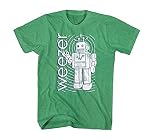 [マンブルズ] ウィーザー Tシャツ WEEZER ROBOT 正規品 ロックTシャツ関連 (Ｓ) 半袖 ケリー ヘザー グリーン系