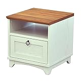 エイ・アイ・エス (AIS) サイドテーブル ホワイト 39.5x41.2x42.9cm シャルロット GTCL-05