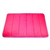 (Hot Pink) - Mikey Store Ultra Soft Anti-Slip Mats Carpet Bath Toilet Vertical Strips Vertical Strip