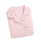Happylifehere レディース パジャマ 綿100 コットン 授乳服 授乳口 前開き ルームウェア ポケット 付き 妊娠 産後 水玉 ドット ウエスト調節 マタニティ 空気の層 秋 冬 暖かい