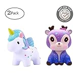 Kawaii StarユニコーンSquishy Toy Slow Rising Toyクリーム香りつきシミュレーションかわいい動物おもちゃギフトfor Kids Lovely Stress Relie