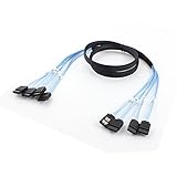 uxcell SATA 女性 外部 シールド データ ケーブル 1m SATA 7ピン?? 4本入り