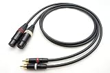 MOGAMI 2534 XLR(メス)→RCA 2本ペアケーブル (0.5m)