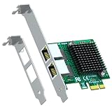 GLOTRENDS LE8202 LAN カード 2 ポート 1000/100/10Mbps NIC RJ45 LAN ポート (PCI-Express X1 接続)