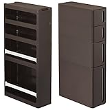 サンカ(SANKA) ストランティー(storanti) 2個組 すきま収納 幅17cm 引き出し&amp;ラックセット ラックCタイプ&amp;ドロアーCタイプ ブラウン