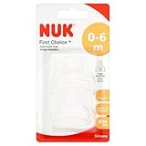 NUK Wide Neck Silicone Teat x2 - 0-6m - Large Hole