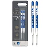 Parker ゲルペン替芯 | ミディアムチップ (0.7mm) | ブルートインクインク | 2本。