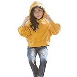 Karchi 女の子 黄色い パーカー 前開け ジッパー 春 秋 子供服 ガールズ キッズ ベビー ロング丈コート カジュアル 防寒 アウター 通学 通園 可愛い シンプル100 110 120 13