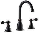 Derengge BF0285 NB Two-Handle 8" Widespread Bathroom Sink Faucet with Pop up Drain,cUPC NSF AB1953 L